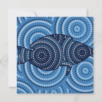 Aboriginal Fish Dot Painting by LifeOfRileyDesign at Zazzle