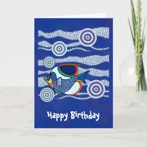 Aboriginal Fish Greetings 3 Card