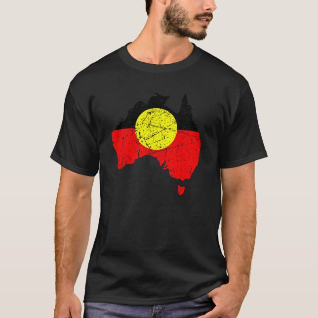 Aboriginal Flag Australia Land Grunge Always Was W T-Shirt (Front)