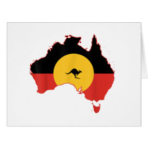 Aboriginal Flag T Shirt Australia Flag Gift for Au Cards