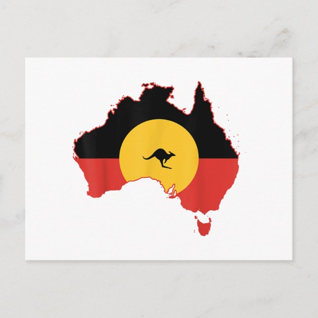 Aboriginal Flag T Shirt Australia Flag Gift for Au Holiday Postcard (Front)