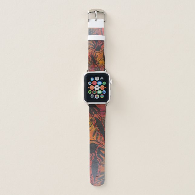 Aboriginal goanna apple watch band (Front)