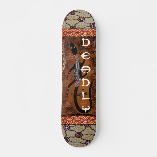 Aboriginal Goanna Deadly Skateboard (Front)