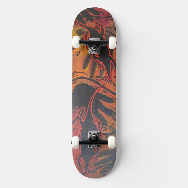 Aboriginal goanna skateboard  (Front)