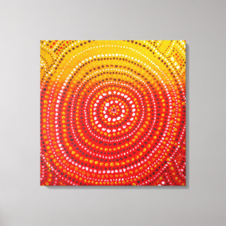 Aboriginal inspired Premium Wrapped Canvas Print
