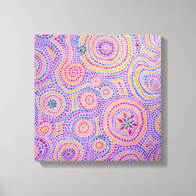 Aboriginal inspired Premium Wrapped Canvas Print (Front)