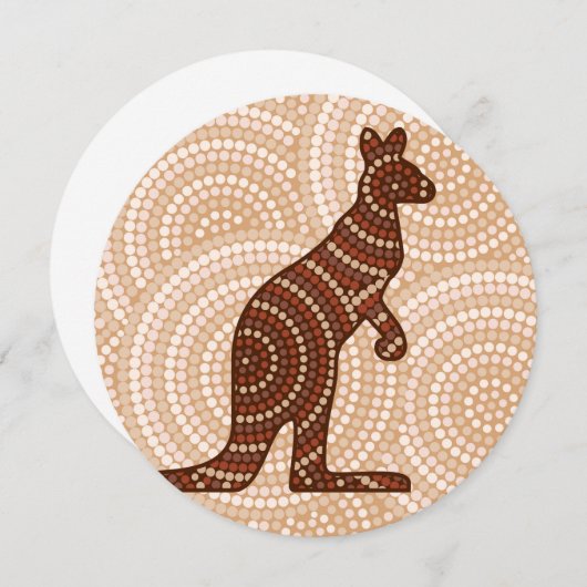 Aboriginal kangaroo dot painting (Front/Back)