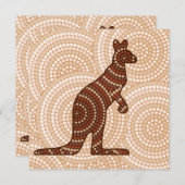 Aboriginal kangaroo dot painting (Front/Back)
