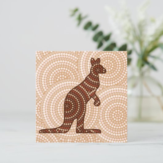 Aboriginal kangaroo dot painting (Standing Front)