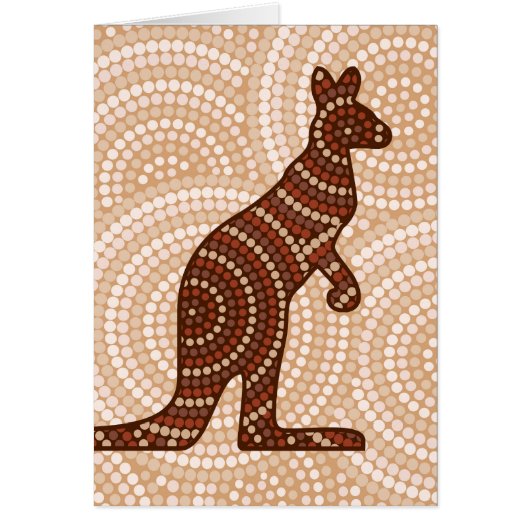 Aboriginal kangaroo dot painting cards (Front)