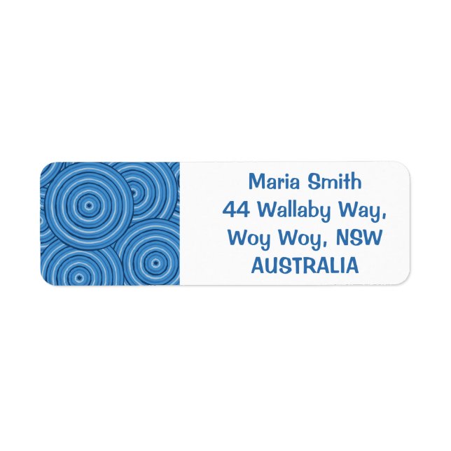 Aboriginal line painting label (Front)