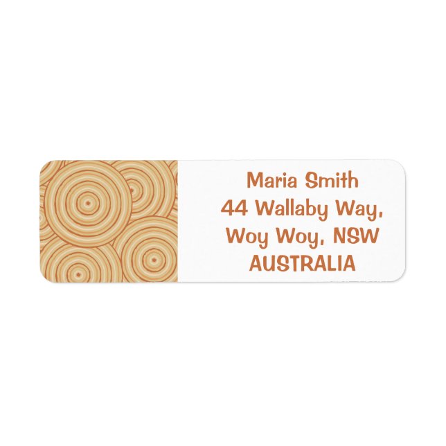 Aboriginal line painting label (Front)