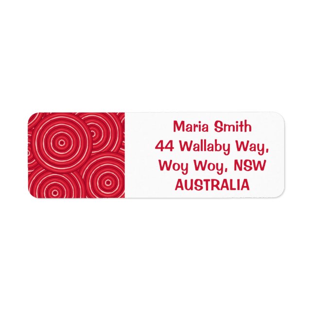 Aboriginal line painting label (Front)