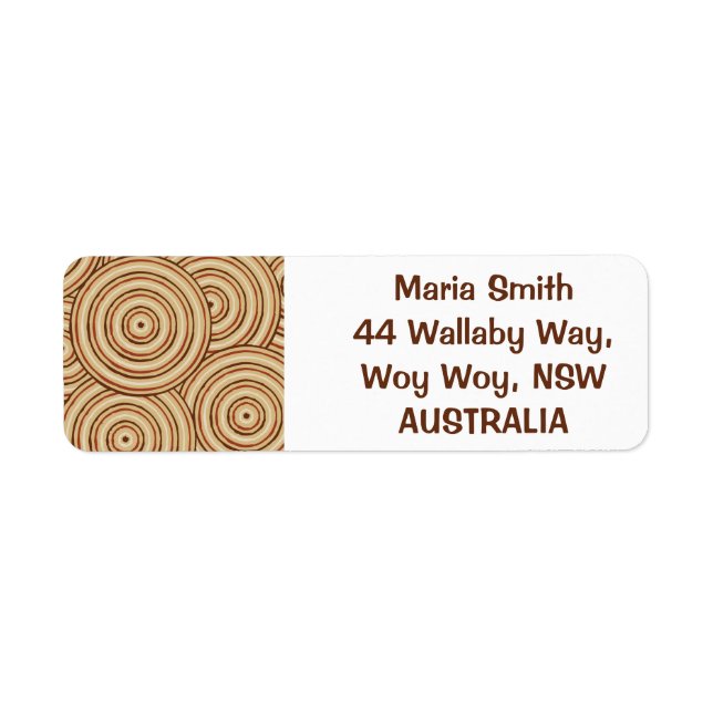 Aboriginal line painting label (Front)
