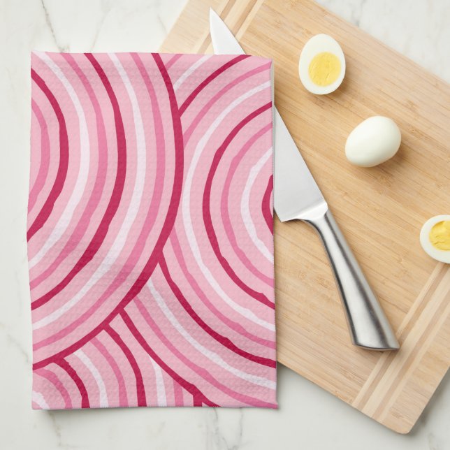 Aboriginal line painting towel (Quarter Fold)