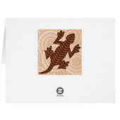 Aboriginal lizard dot painting cards (Back Horizontal)