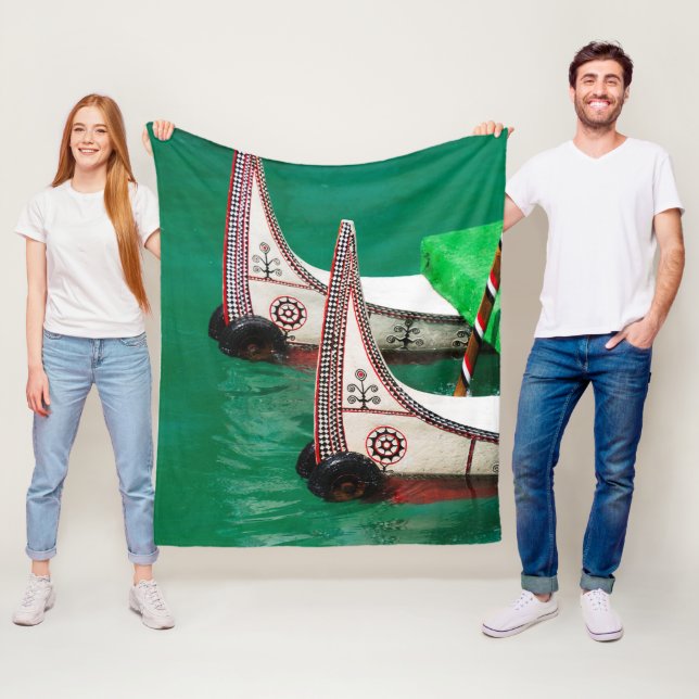 Aboriginal People's Canoe Fleece Blanket (In Situ)