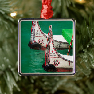 Aboriginal People's Canoe Metal Ornament