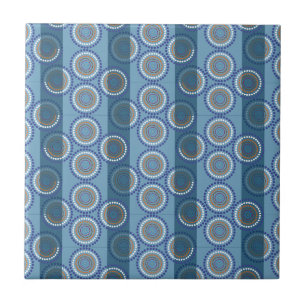 Aboriginal sea pattern ceramic tile