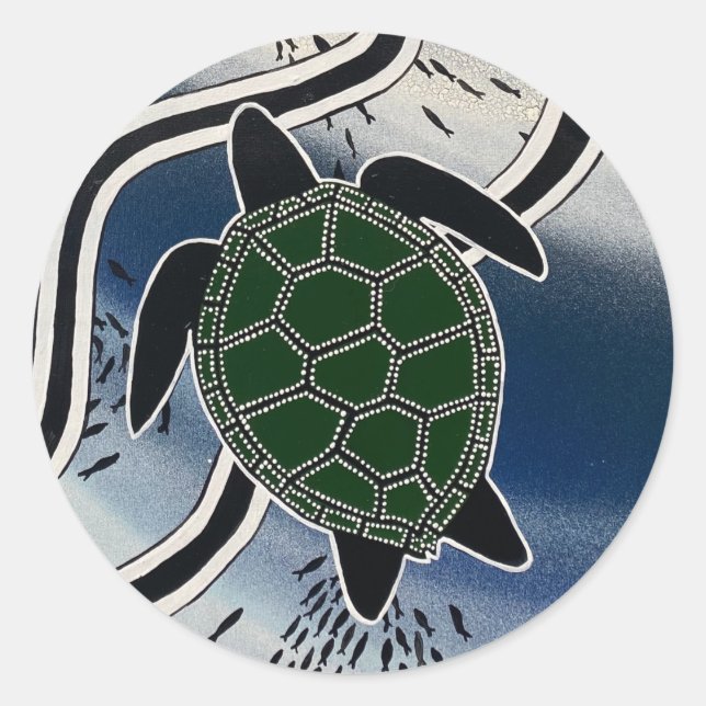 aboriginal sea turtle sticker (Front)