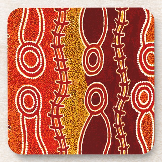 Aboriginal Serpents . Beverage Coaster (Front)