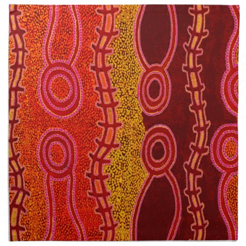 Aboriginal Serpents  Cloth Napkin