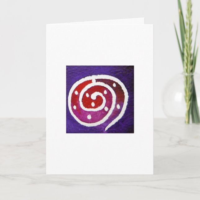 Aboriginal Snail II Letterpress Thank You Card (Front)