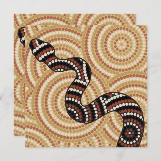 Aboriginal snake dot painting (Front/Back)
