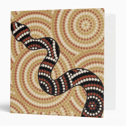 Aboriginal snake dot painting binder