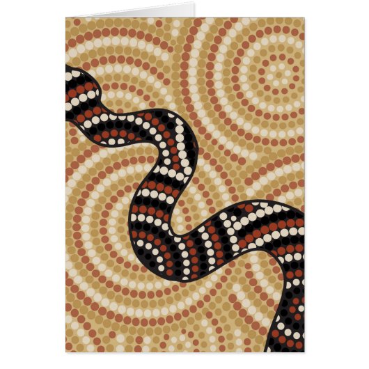 Aboriginal snake dot painting cards (Front)
