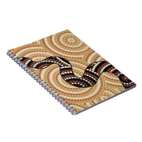 Aboriginal snake dot painting notebook