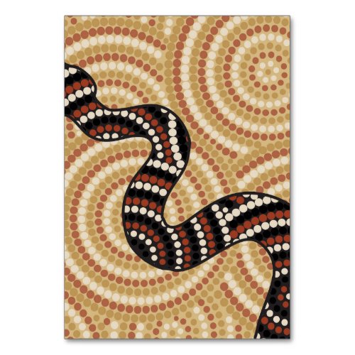 Aboriginal snake dot painting table number