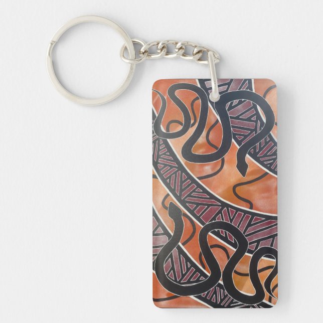 Aboriginal snake key ring (Front)