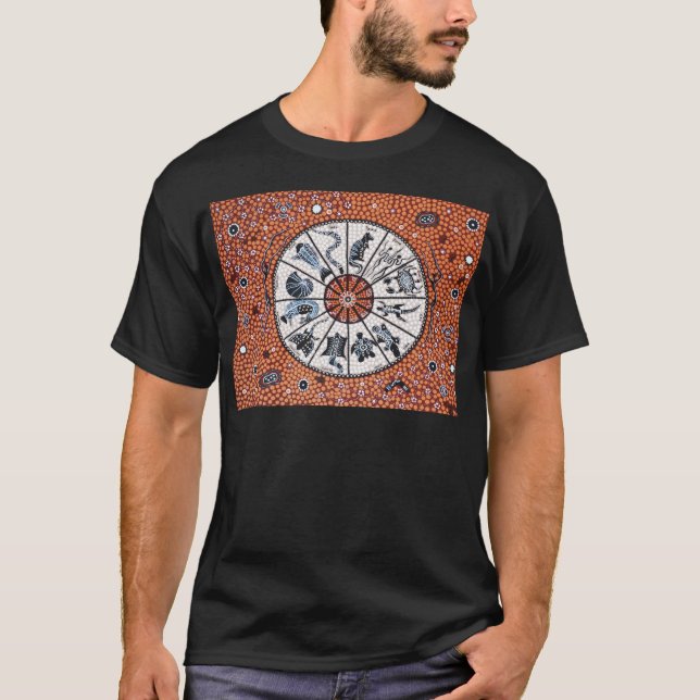Aboriginal Star Chart Earth T-Shirt (Front)