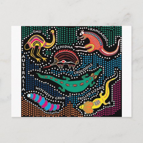 Aboriginal style postcard