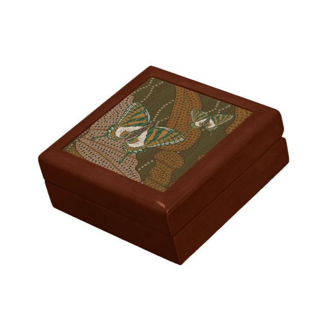 Aboriginal Swallowtail Tile Box (Side)