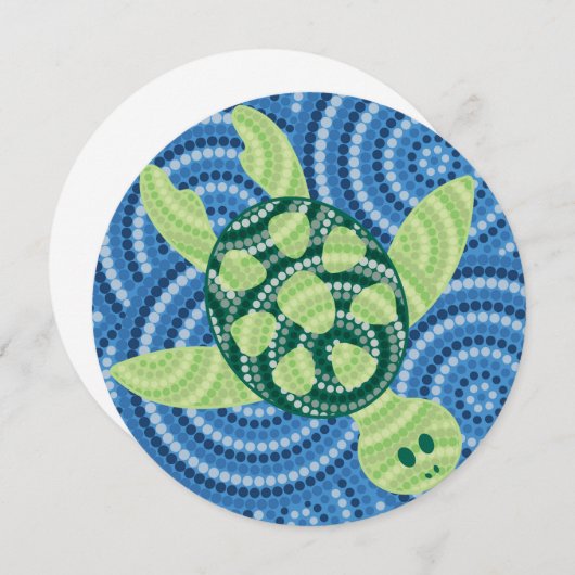 Aboriginal turtle dot painting (Front/Back)
