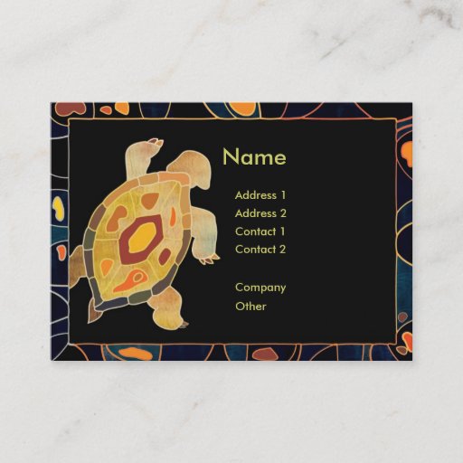 Customizable Aboriginal Turtle Professional Business Cards