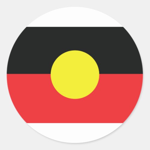 aborigini australia flag classic round sticker