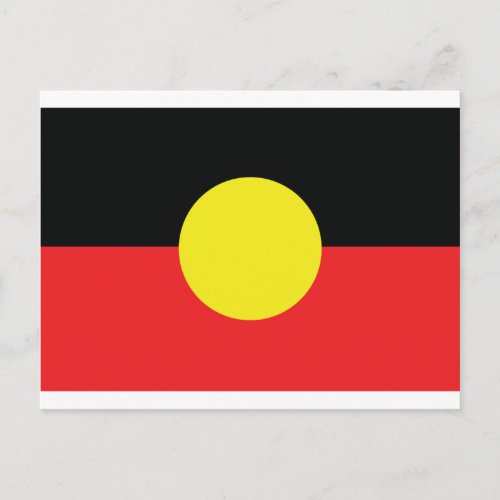 aborigini australia flag postcard