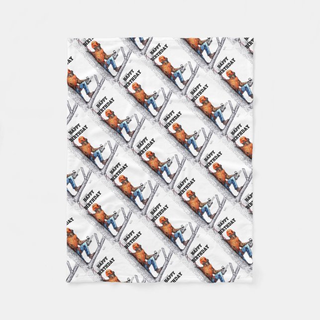 Aborist Tree surgeon Birthday present gift. Fleece Blanket (Front)