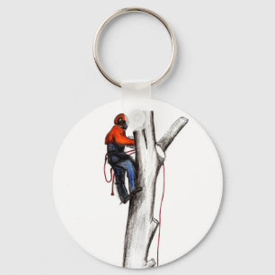 Aborist Tree surgeon christmas present gift Key Ri Keychain