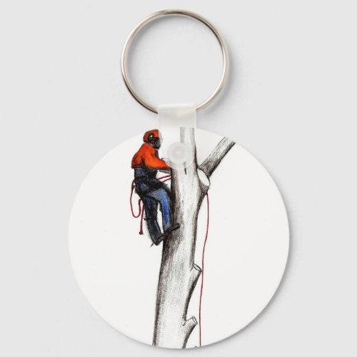 Aborist Tree surgeon christmas present gift Keychain