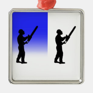 Aborist Tree surgeon christmas present gift Metal Ornament