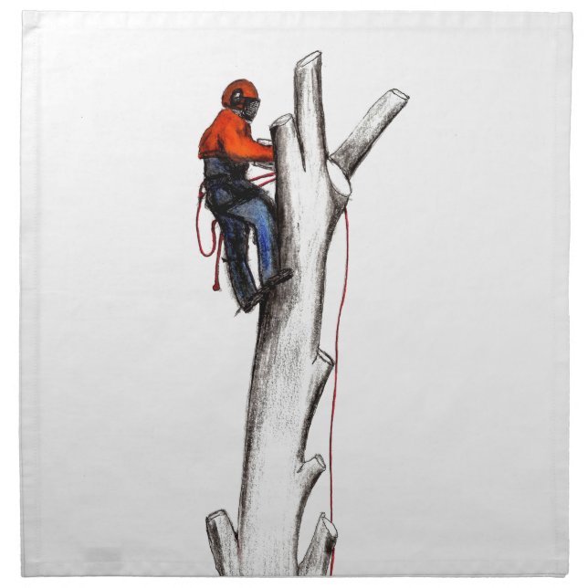 Aborist Tree surgeon christmas present gift Napkin (Front)