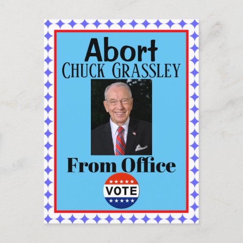 Abort Chuck Grassley Postcard