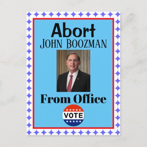 Abort John Boozman Postcard