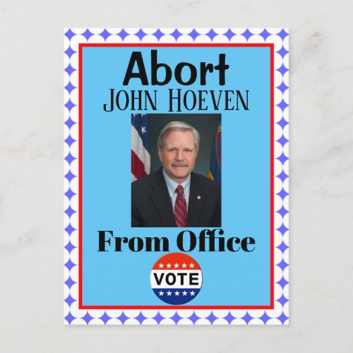 Abort John Hoeven Postcard