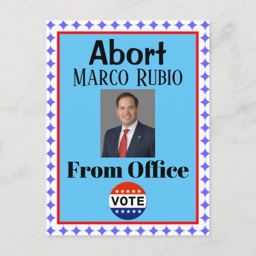 Abort Marco Rubio Postcard