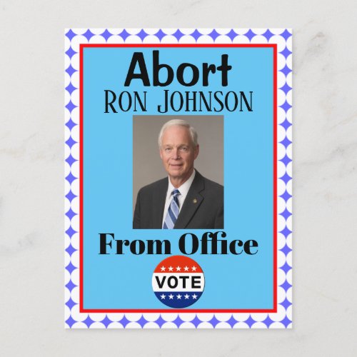 Abort Ron Johnson Postcard